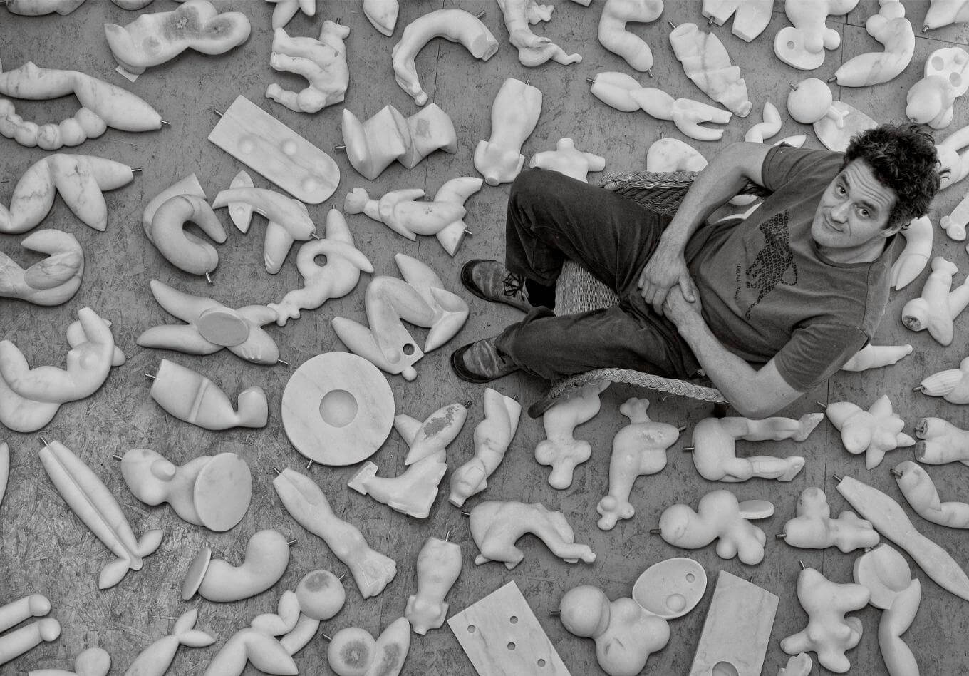 William Peers with his '100 Days' exhibition