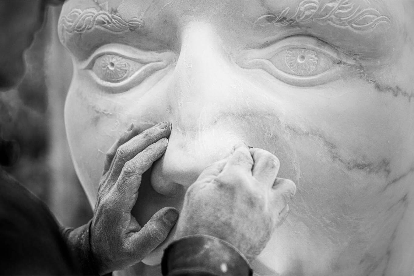 William Peers carving 'Origin VI'