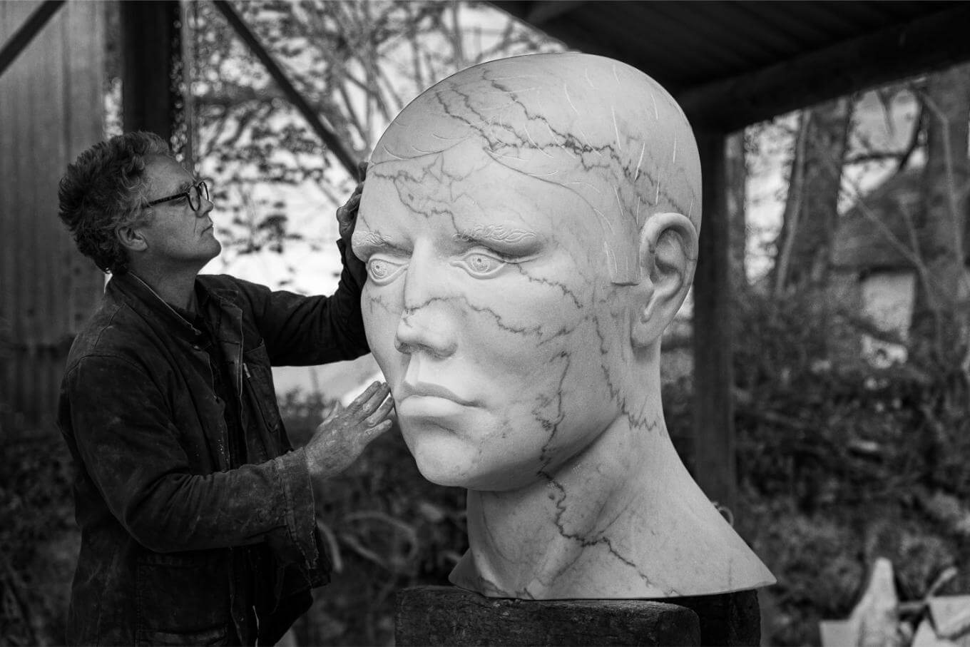 William Peers carving 'Origin VI'