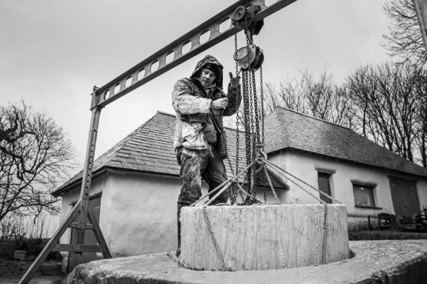 William Peers at work on 'Anatol'